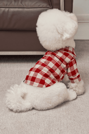 Check Cotton Pajamas Red